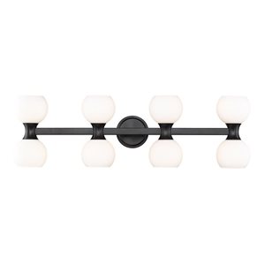 Z-Lite Artemis 35-in Matte Black 8-Light Vanity Light