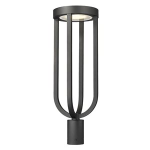 Z-Lite Leland 26.25-in H Sand Black 1-Light Outdoor Post Mount Fixture