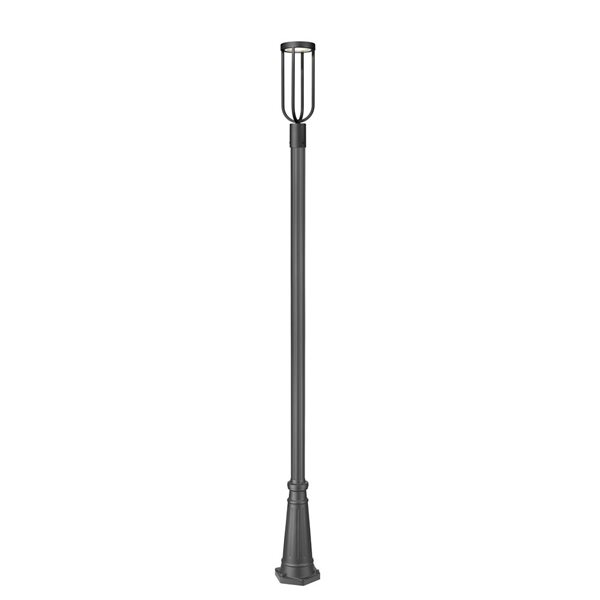 Z-Lite Leland 112.5-in H Sand Black 1-Light Outdoor Post Mounted Fixture