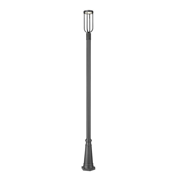 Z-Lite Leland 112.5-in H Sand Black 1-Light Outdoor Post Mounted Fixture