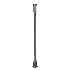 Z-Lite Leland 112.5-in H Sand Black 1-Light Outdoor Post Mounted Fixture