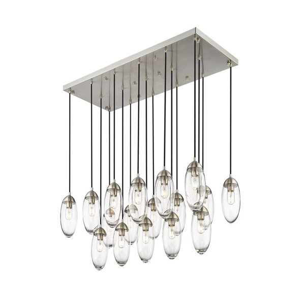 Z-Lite Arden Brushed Nickel 17-Light Linear Chandelier