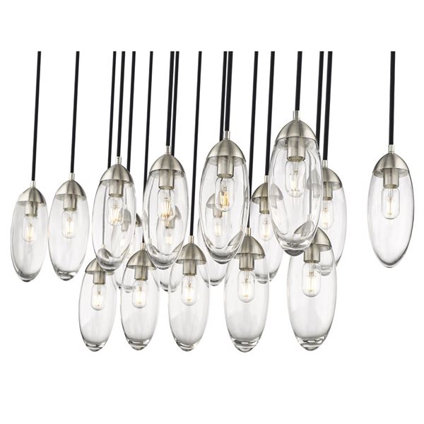 Z-Lite Arden Brushed Nickel 17-Light Linear Chandelier