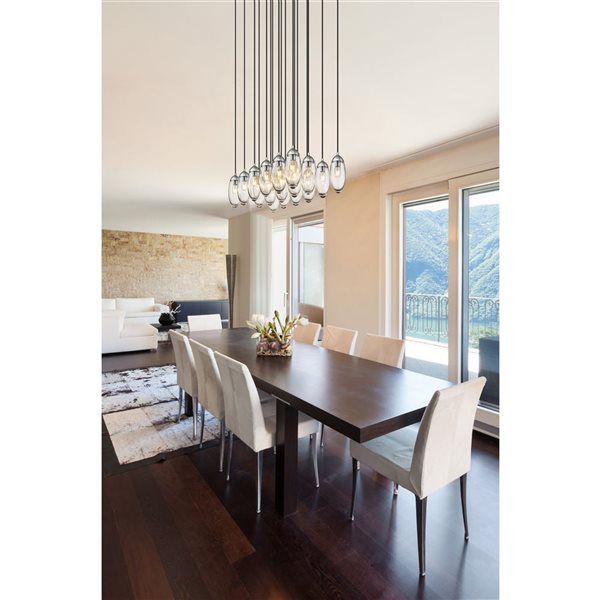 Z-Lite Arden Brushed Nickel 17-Light Linear Chandelier