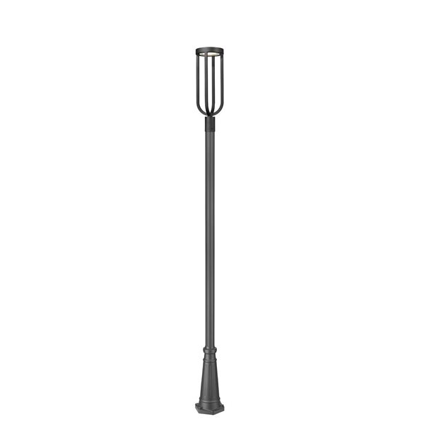 Z-Lite Leland 117.75-in H Sand Black 1-Light Outdoor Post Mounted Fixture