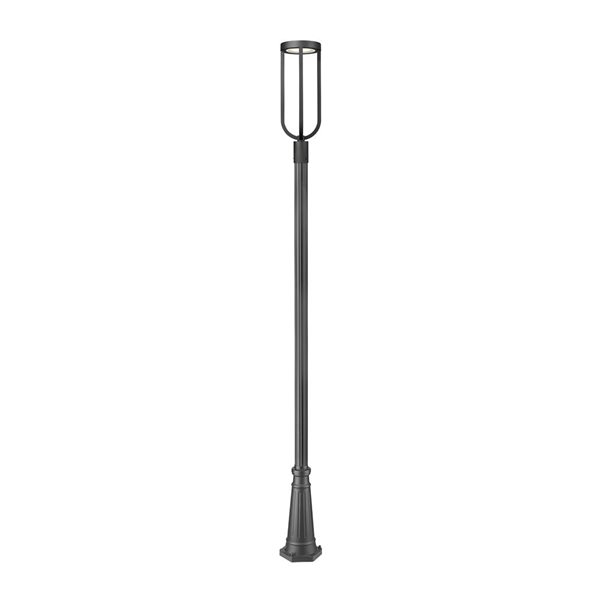 Z-Lite Leland 117.75-in H Sand Black 1-Light Outdoor Post Mounted Fixture