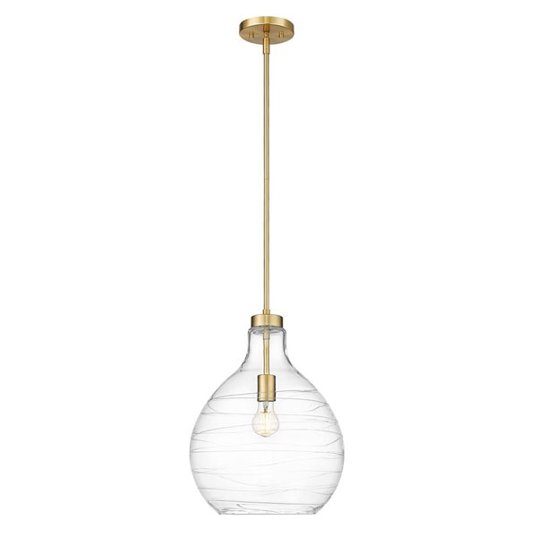 Z-Lite Bon Air Modern Gold 1-Light Bell Shape Pendant Light