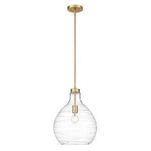 Z-Lite Bon Air Modern Gold 1-Light Bell Shape Pendant Light