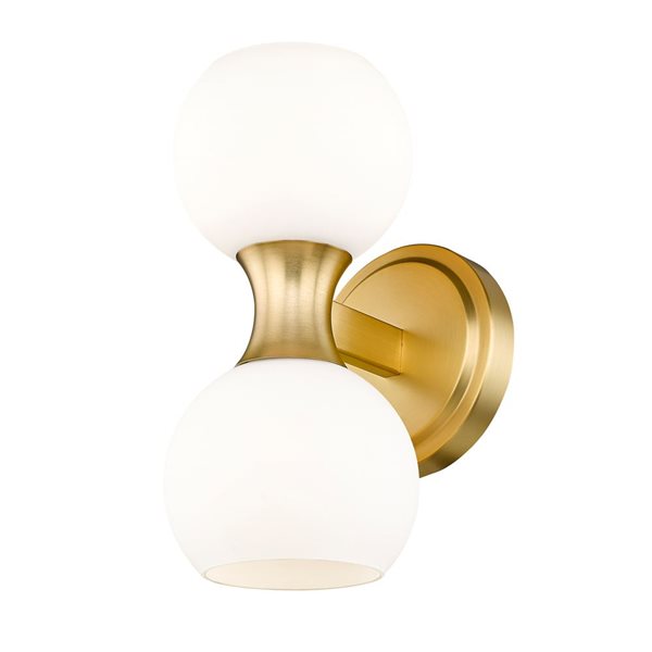 Z-Lite Artemis 10.75-in H Modern Gold 2-Light Wall Sconce