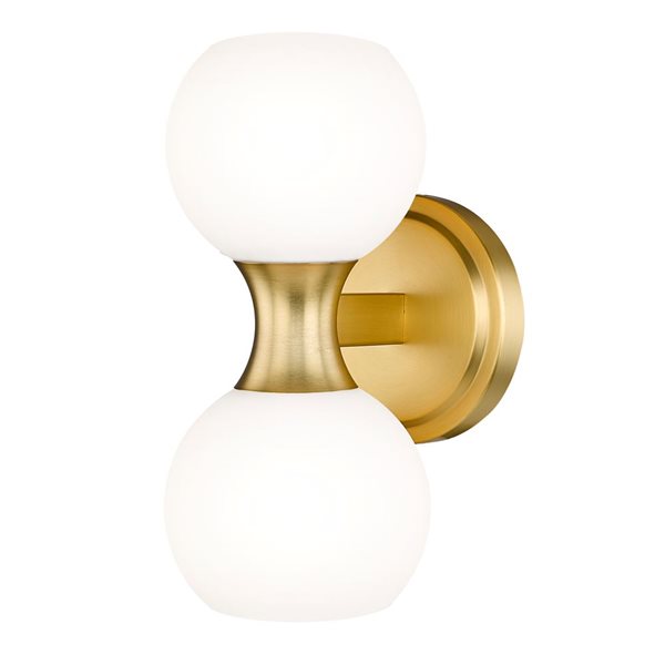 Z-Lite Artemis 10.75-in H Modern Gold 2-Light Wall Sconce