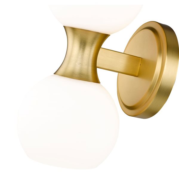 Z-Lite Artemis 10.75-in H Modern Gold 2-Light Wall Sconce