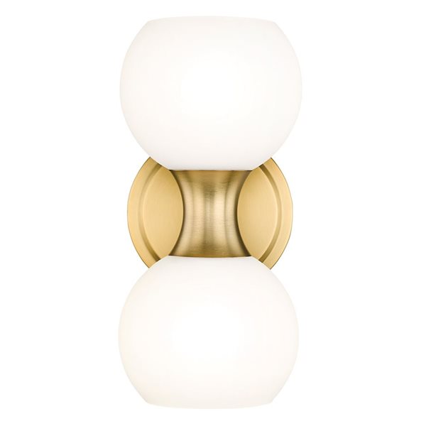 Z-Lite Artemis 10.75-in H Modern Gold 2-Light Wall Sconce