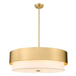 Z-Lite Counterpoint Moder Gold 6-Light Drum Shape Chandelier