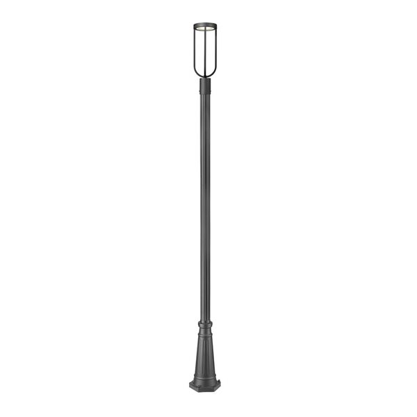 Z-Lite Leland 112.5-in H Sand Black 1-Light Outdoor Post Mounted Fixture