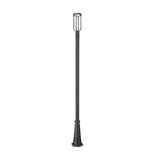 Z-Lite Leland 112.5-in H Sand Black 1-Light Outdoor Post Mounted Fixture