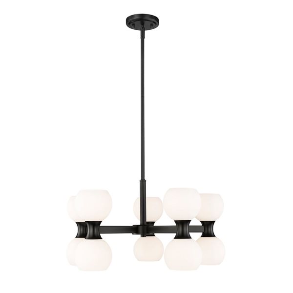 Z-Lite Artemis Matte Black 10-Light Globe Chandelier