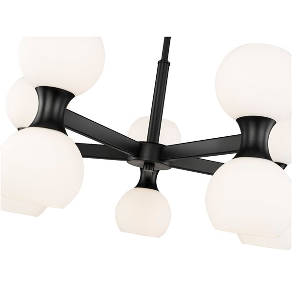 Z-Lite Artemis Matte Black 10-Light Globe Chandelier