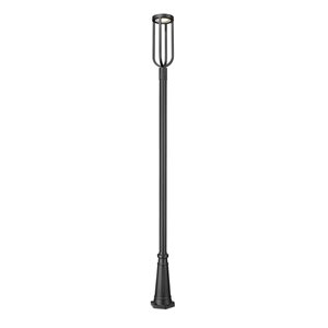 Z-Lite Leland 117.75-in H Sand Black 1-Light Outdoor Post Mounted Fixture