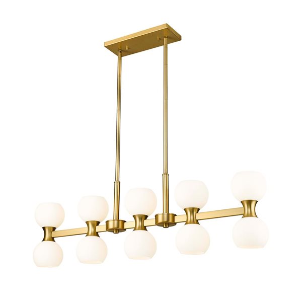 Z-Lite Artemis Modern Gold 10-Light Linear Chandelier