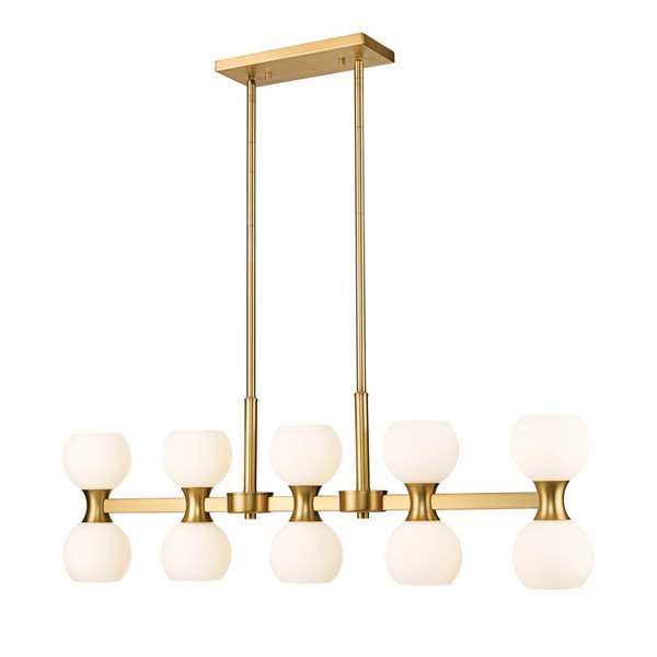 Z-Lite Artemis Modern Gold 10-Light Linear Chandelier