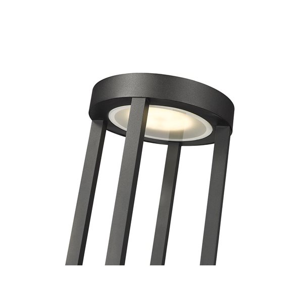 Z-Lite Leland 28.25-in H Sand Black 1-Light Outdoor Pier Mounted Fixture