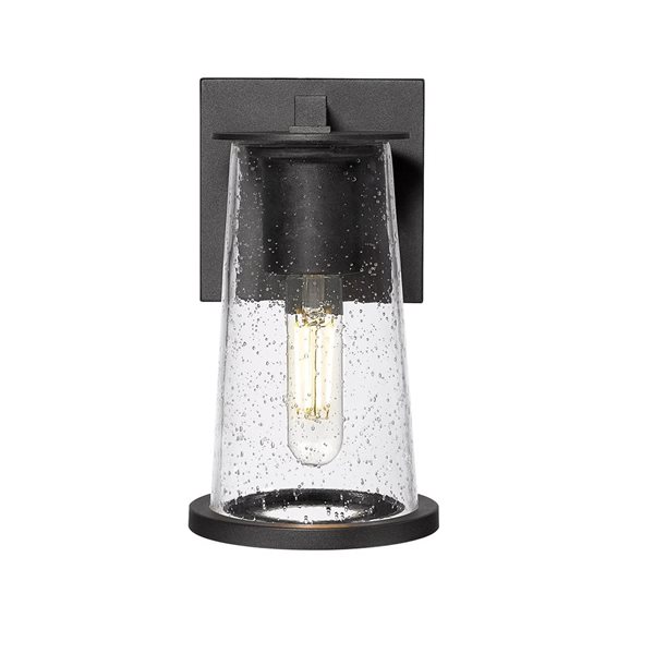 Z-Lite Bar Harbor 5-in Sand Black 1-Light Outdoor Wall-Light