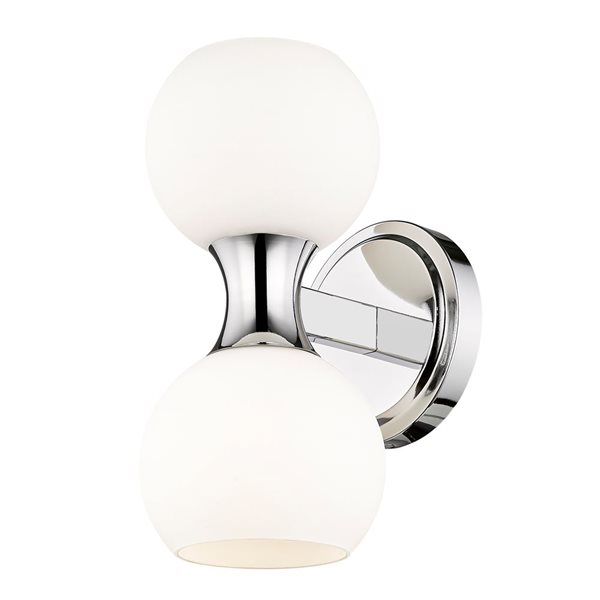 Z-Lite Artemis 10.75-in H Chrome  2-Light Wall Sconce