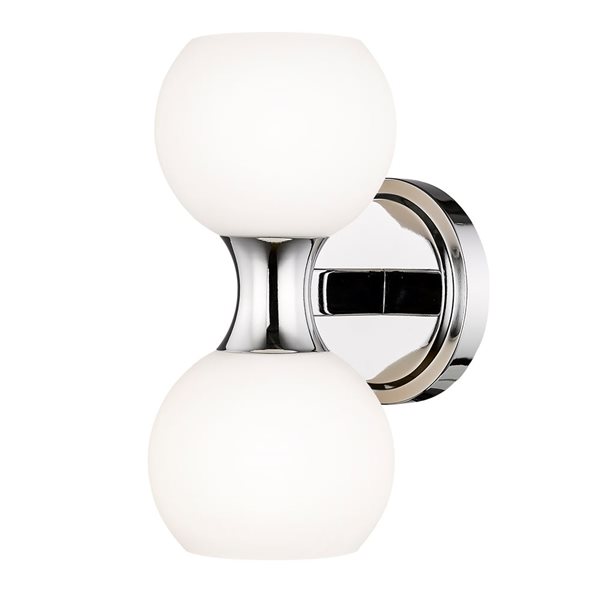 Z-Lite Artemis 10.75-in H Chrome  2-Light Wall Sconce