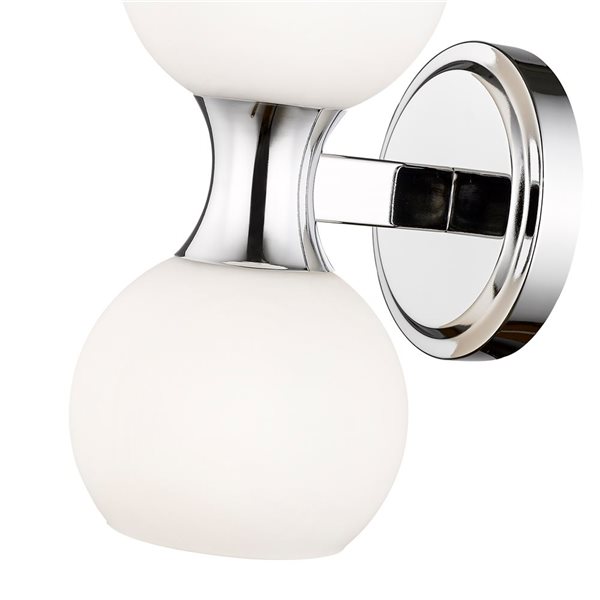 Z-Lite Artemis 10.75-in H Chrome  2-Light Wall Sconce