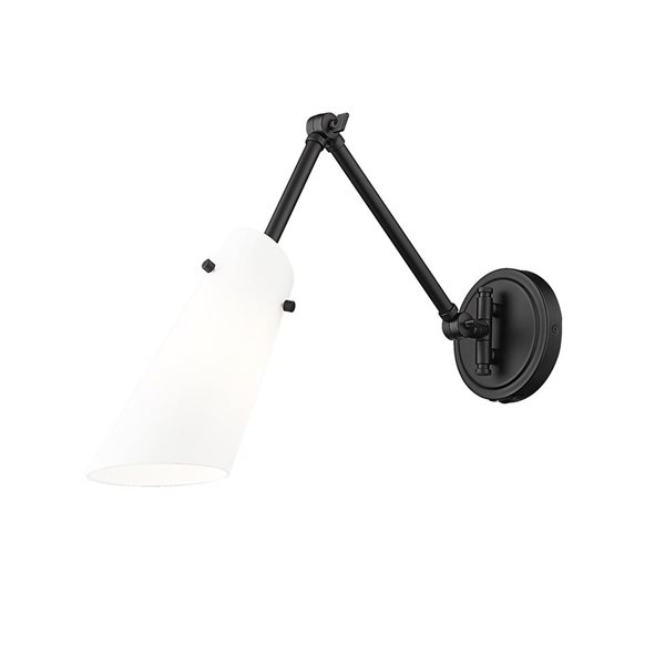 Z-Lite Julia 5.25-in Matte Black 1-Light Wall Sconce