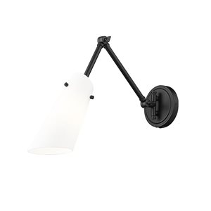 Z-Lite Julia 5.25-in Matte Black 1-Light Wall Sconce