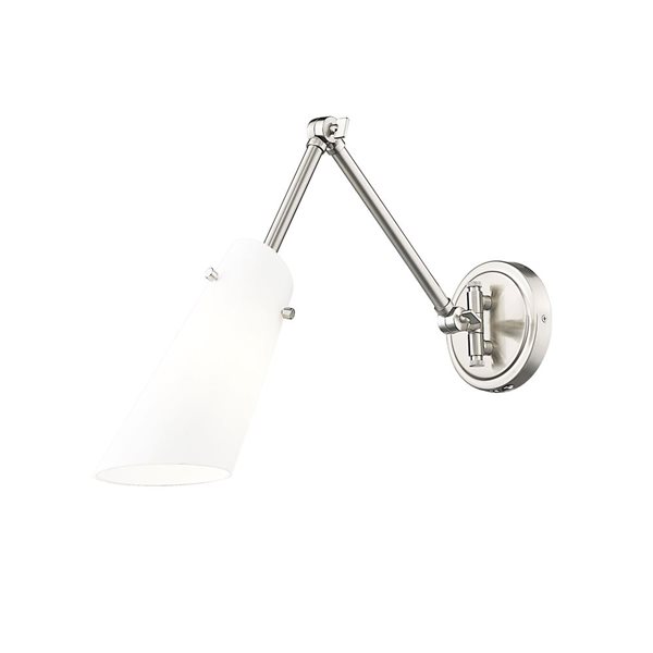 Z-Lite Julia 5.25-in Brushed Nickel 1-Light Wall Sconce