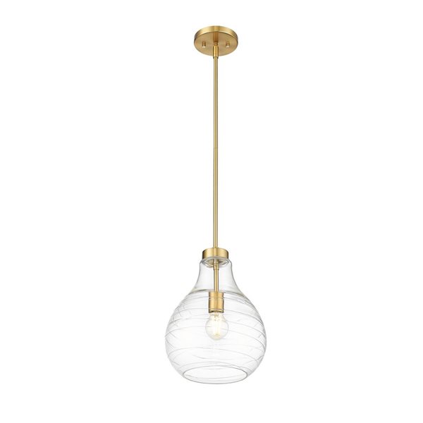 Z-Lite Bon Air Modern Gold 1-Light Bell Shape Pendant Light