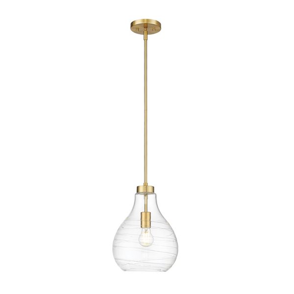 Z-Lite Bon Air Modern Gold 1-Light Bell Shape Pendant Light