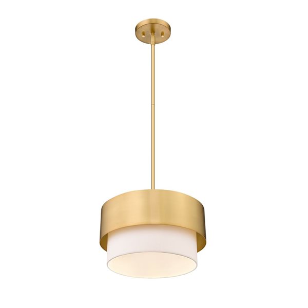 Z-Lite Counterpoint Modern Gold 1-Light Drum Shape Pendant Light