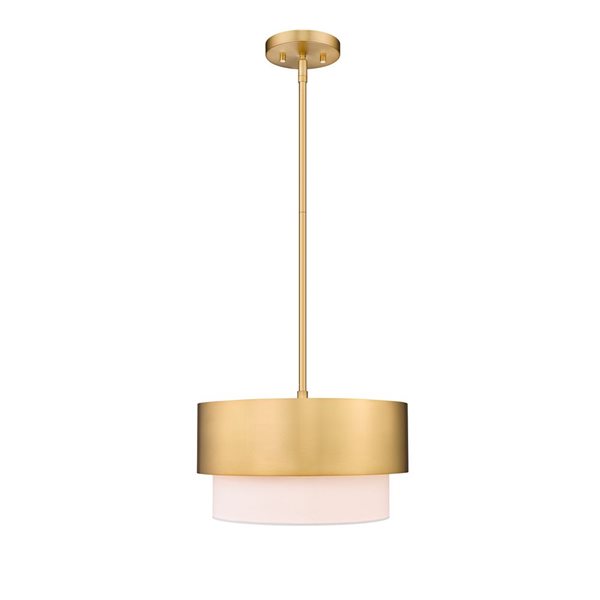 Z-Lite Counterpoint Modern Gold 1-Light Drum Shape Pendant Light