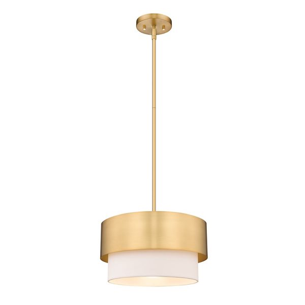 Z-Lite Counterpoint Modern Gold 1-Light Drum Shape Pendant Light