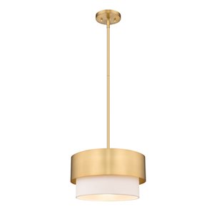 Z-Lite Counterpoint Modern Gold 1-Light Drum Shape Pendant Light