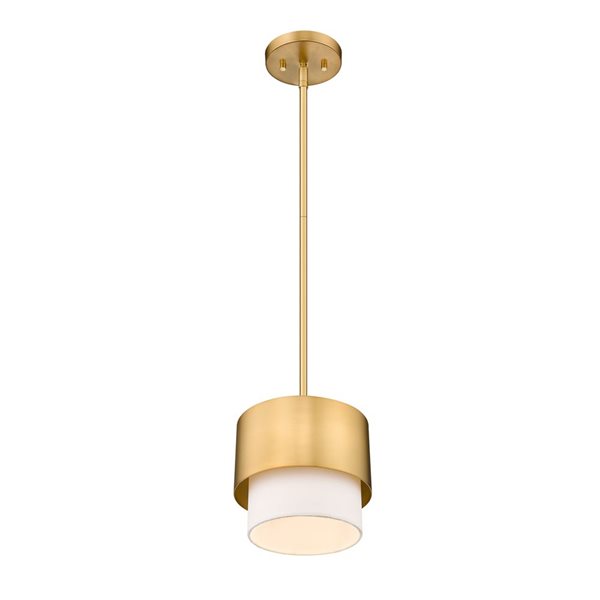 Z-Lite Counterpoint Modern Gold 1-Light Drum Shape Pendant Light