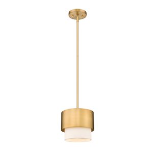 Z-Lite Counterpoint Modern Gold 1-Light Drum Shape Pendant Light