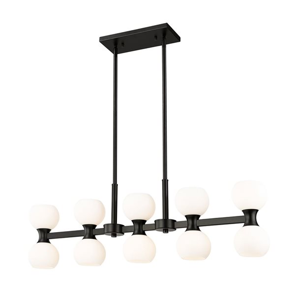 Z-Lite Artemis Matte Black 10-Light Linear Chandelier