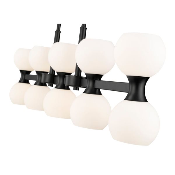 Z-Lite Artemis Matte Black 10-Light Linear Chandelier