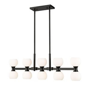 Z-Lite Artemis Matte Black 10-Light Linear Chandelier