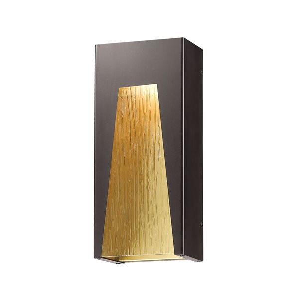 Z-Lite Millenial 8-in Bronze Gold 1-Light Outdoor Wall-Light