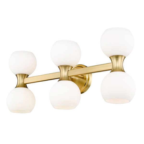 Z-Lite Artemis 25-in Modern Gold 6-Light Vanity Light