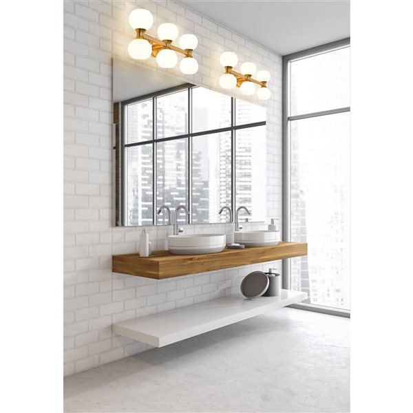 Z-Lite Artemis 25-in Modern Gold 6-Light Vanity Light