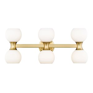 Z-Lite Artemis 25-in Modern Gold 6-Light Vanity Light