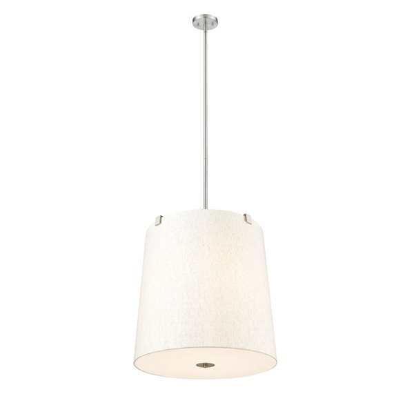 Z-Lite Weston Brushed Nickel 6-Light Drum Shape Pendant Light