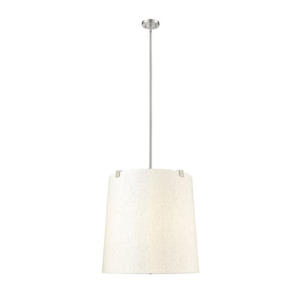 Z-Lite Weston Brushed Nickel 6-Light Drum Shape Pendant Light