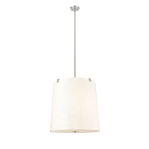 Z-Lite Weston Brushed Nickel 6-Light Drum Shape Pendant Light